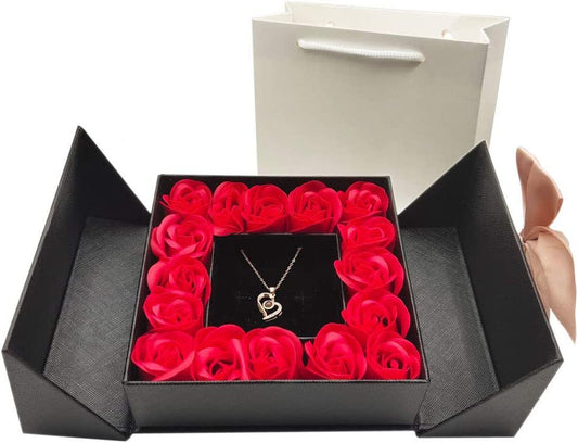 Timeless Blooms: Gift Box with Elegant Necklace